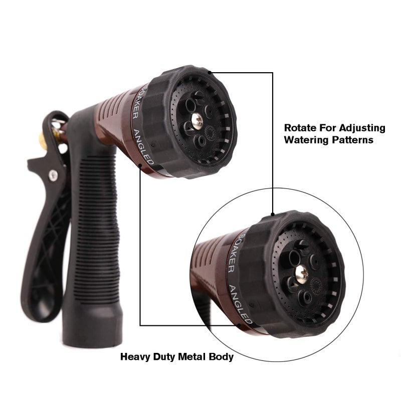 GREEN MOUNT Water Hose Nozzle Spray Nozzle, Metal Garden Hose Nozzle with Adjustable Spray Patterns, Perfect for Watering Plants, Washing Cars - Image 5